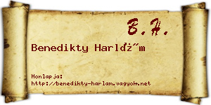 Benedikty Harlám névjegykártya